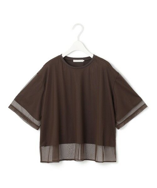 L size ONWARD(大きいサイズ) / エルサイズオンワード カットソー | 【接触冷感・UVケア・速乾・洗える】 チュールレイヤード カットソー | 詳細8