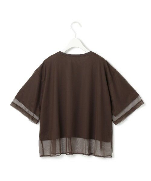 L size ONWARD(大きいサイズ) / エルサイズオンワード カットソー | 【接触冷感・UVケア・速乾・洗える】 チュールレイヤード カットソー | 詳細9