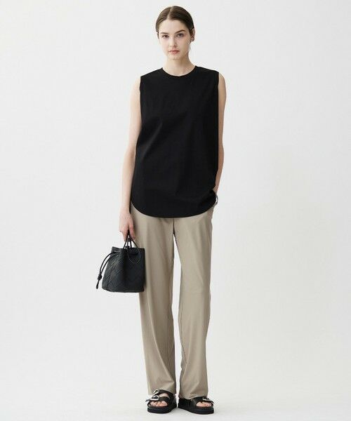 L size ONWARD(大きいサイズ) / エルサイズオンワード カットソー | 【接触冷感・洗える】コンパクトスムース ノースリーブ Tシャツ | 詳細5