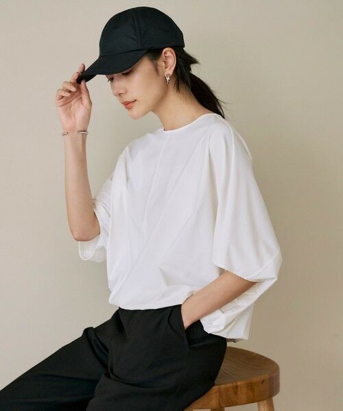 L size ONWARD(大きいサイズ) / エルサイズオンワード カットソー | 【UVカット・接触冷感・速乾・洗える】マットスキューバ ドルマンスリーブプルオーバー | 詳細1