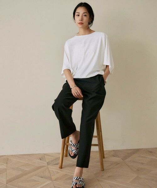 L size ONWARD(大きいサイズ) / エルサイズオンワード カットソー | 【UVカット・接触冷感・速乾・洗える】マットスキューバ ドルマンスリーブプルオーバー | 詳細2