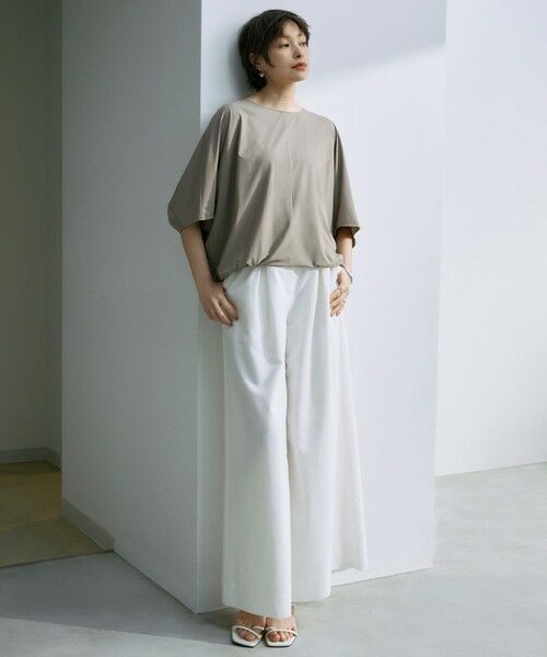 L size ONWARD(大きいサイズ) / エルサイズオンワード カットソー | 【UVカット・接触冷感・速乾・洗える】マットスキューバ ドルマンスリーブプルオーバー | 詳細6