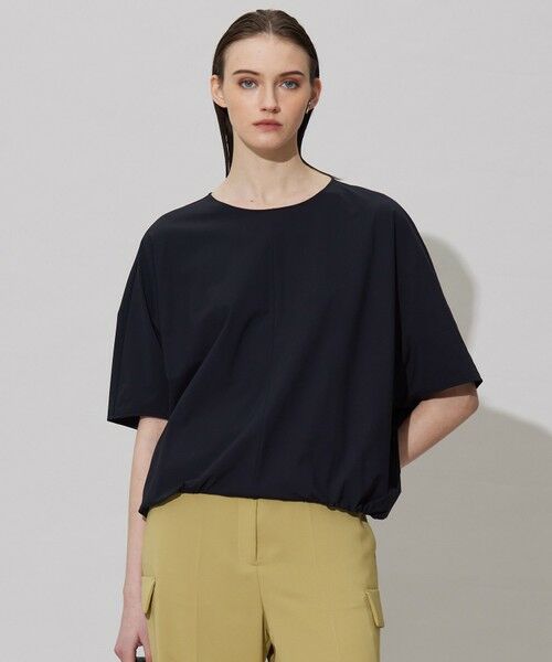 L size ONWARD(大きいサイズ) / エルサイズオンワード カットソー | 【UVカット・接触冷感・速乾・洗える】マットスキューバ ドルマンスリーブプルオーバー（ブラック系）