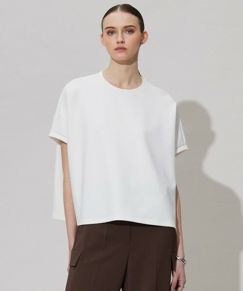 L size ONWARD(大きいサイズ)/エルサイズオンワード 【洗える】サマーダンボール プルオーバー オフホワイト系 XL