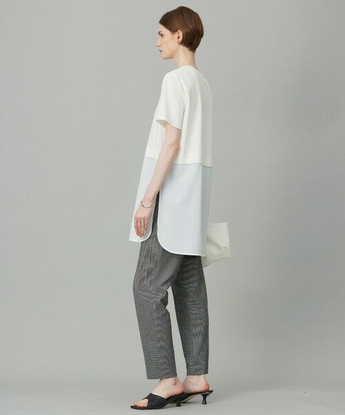 L size ONWARD(大きいサイズ) / エルサイズオンワード カットソー | 【人気のため新色追加・UVケア・洗える】シアージャージーコンビ カットソー | 詳細3