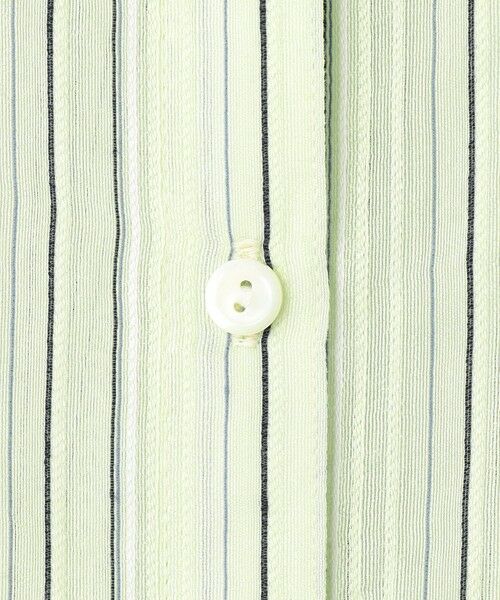 L size ONWARD(大きいサイズ) / エルサイズオンワード カットソー | 【洗える】ランダムストライプ シアー シャツカラー カットソー | 詳細13