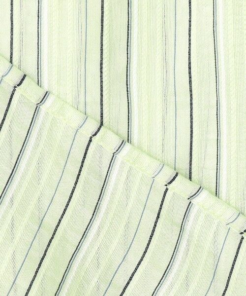 L size ONWARD(大きいサイズ) / エルサイズオンワード カットソー | 【洗える】ランダムストライプ シアー シャツカラー カットソー | 詳細14