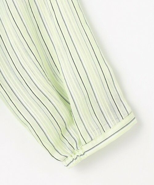 L size ONWARD(大きいサイズ) / エルサイズオンワード カットソー | 【洗える】ランダムストライプ シアー プルオーバー カットソー | 詳細17