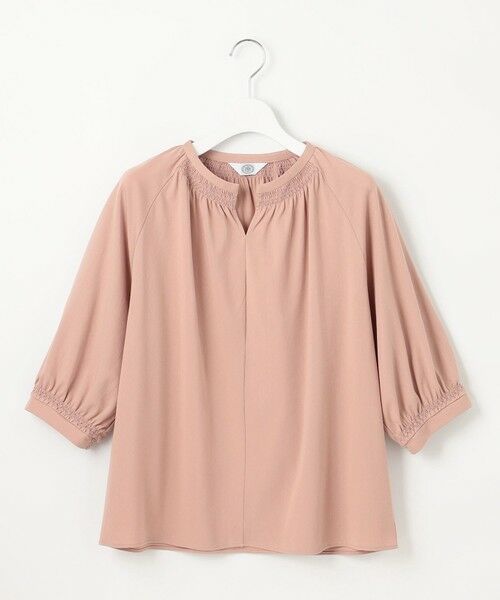 L size ONWARD(大きいサイズ) / エルサイズオンワード カットソー | 【洗える】トリコットバイオ スモッキング カットソー | 詳細7