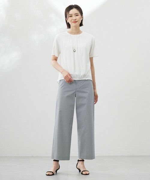 L size ONWARD(大きいサイズ) / エルサイズオンワード カットソー | 【洗える】ミラノ風天竺シアー カットソー | 詳細12