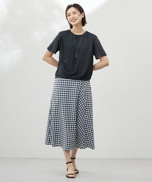 L size ONWARD(大きいサイズ) / エルサイズオンワード カットソー | 【洗える】ミラノ風天竺シアー カットソー | 詳細18