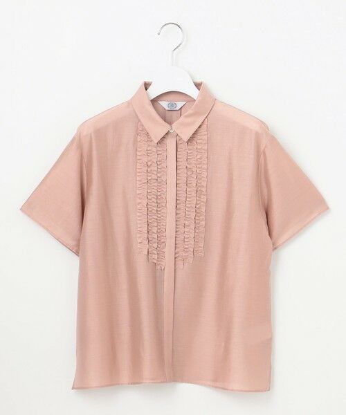 L size ONWARD(大きいサイズ) / エルサイズオンワード カットソー | 【洗える】フリルジャージー ブラウスライク カットソー | 詳細3