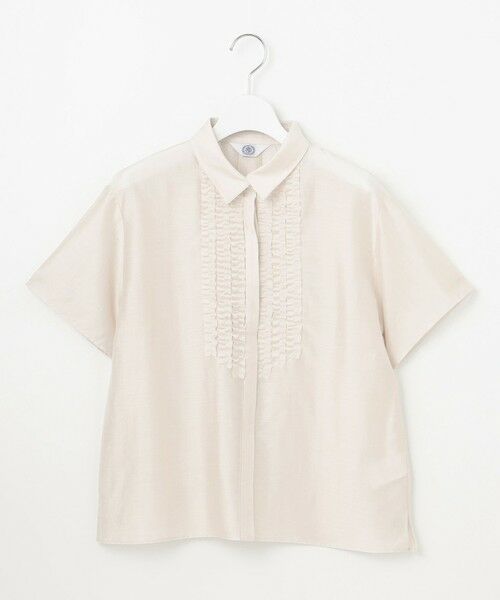 L size ONWARD(大きいサイズ) / エルサイズオンワード カットソー | 【洗える】フリルジャージー ブラウスライク カットソー | 詳細6