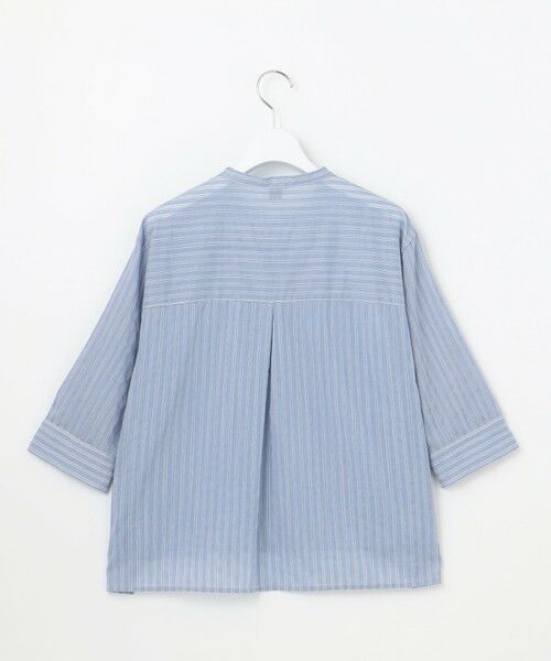 L size ONWARD(大きいサイズ) / エルサイズオンワード カットソー | 【洗える】シアーピンストライプ ブラウスライク カットソー | 詳細10