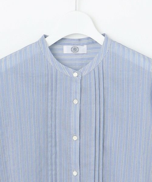 L size ONWARD(大きいサイズ) / エルサイズオンワード カットソー | 【洗える】シアーピンストライプ ブラウスライク カットソー | 詳細11