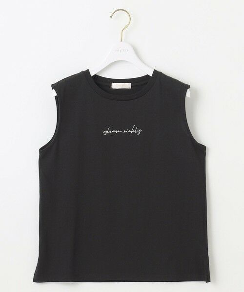 L size ONWARD(大きいサイズ) / エルサイズオンワード カットソー | 【洗える】ノースリーブロゴ Tシャツ | 詳細17