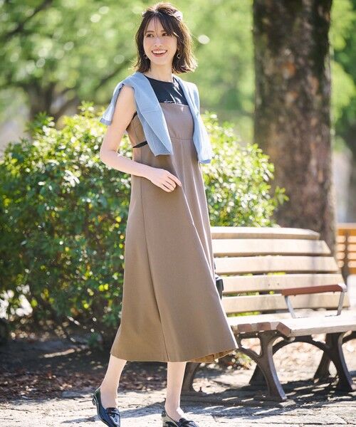 L size ONWARD(大きいサイズ) / エルサイズオンワード カットソー | 【洗える】ノースリーブロゴ Tシャツ | 詳細13