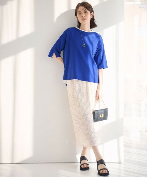 L size ONWARD(大きいサイズ) / エルサイズオンワード カットソー | 【洗える】アソートロゴ Tシャツ | 詳細1