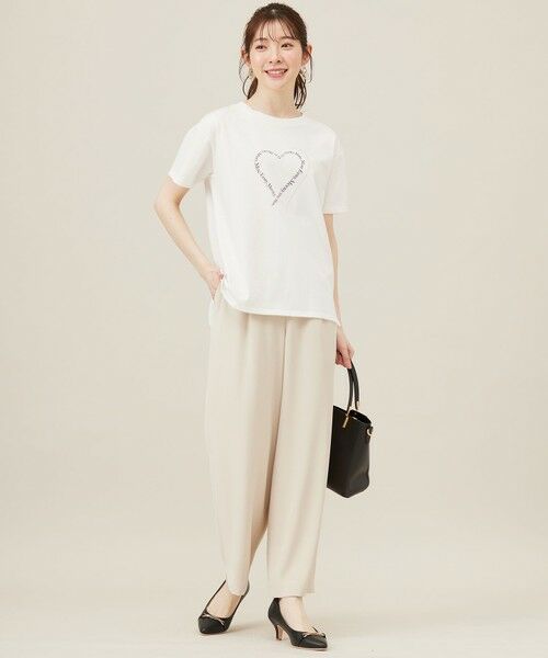 L size ONWARD(大きいサイズ) / エルサイズオンワード カットソー | 【洗える】アソートロゴ Tシャツ | 詳細4