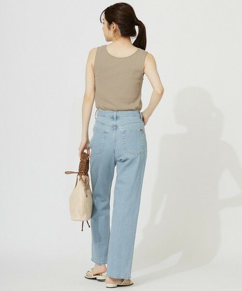 L size ONWARD(大きいサイズ) / エルサイズオンワード タンクトップ | 【洗える】シアーコンビスクエアネック タンクトップ | 詳細14