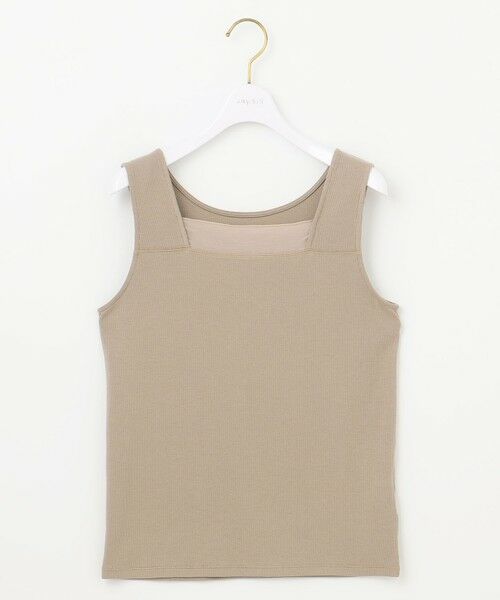 L size ONWARD(大きいサイズ) / エルサイズオンワード タンクトップ | 【洗える】シアーコンビスクエアネック タンクトップ | 詳細15