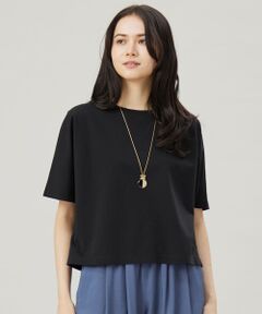 L size ONWARD(大きいサイズ) / エルサイズオンワード カットソー | 【接触冷感・UVカット・吸水速乾・抗菌防臭・洗える】ハイカウントクロップド丈 Tシャツ