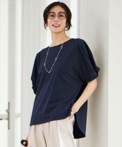 L size ONWARD(大きいサイズ) / エルサイズオンワード カットソー | 【接触冷感・UVカット・吸水速乾・抗菌防臭・洗える】ハイツイストポンチスリーブディティール カットソー