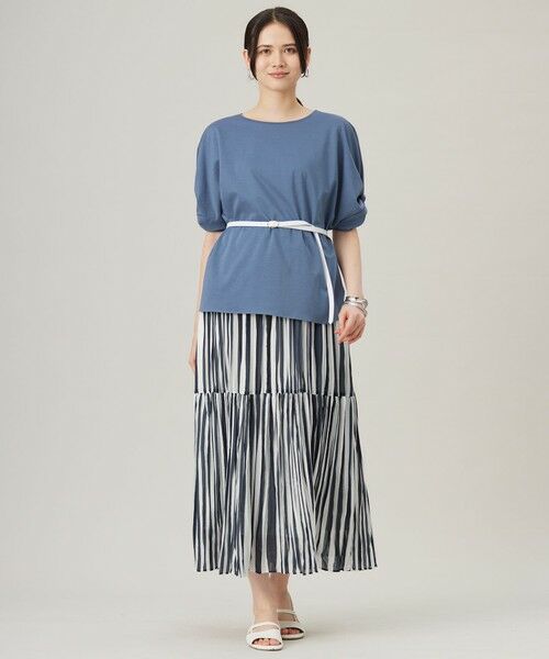 L size ONWARD(大きいサイズ) / エルサイズオンワード カットソー | 【接触冷感・UVカット・吸水速乾・抗菌防臭・洗える】ハイツイストポンチスリーブディティール カットソー | 詳細11