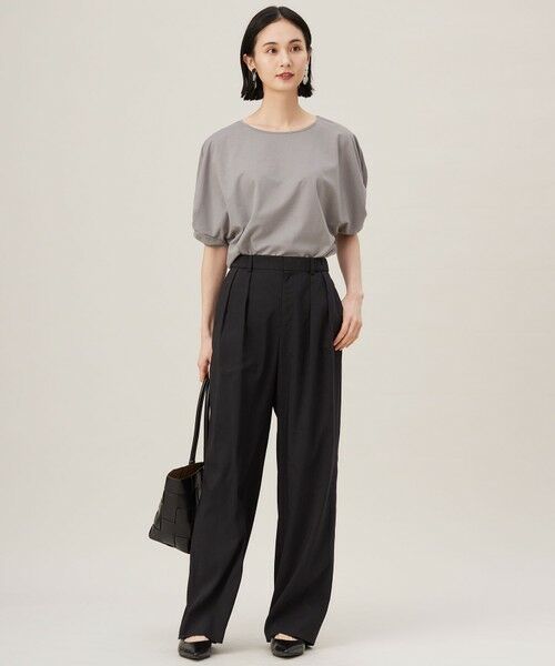 L size ONWARD(大きいサイズ) / エルサイズオンワード カットソー | 【接触冷感・UVカット・吸水速乾・抗菌防臭・洗える】ハイツイストポンチスリーブディティール カットソー | 詳細14