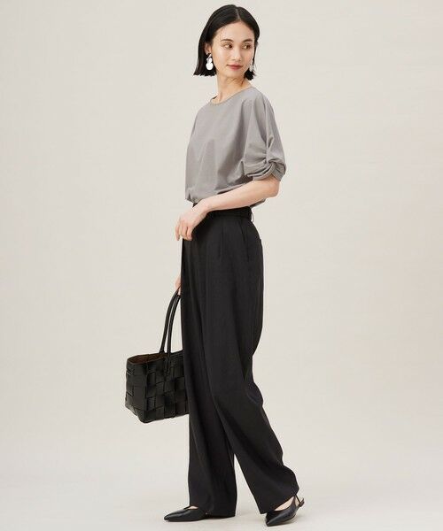 L size ONWARD(大きいサイズ) / エルサイズオンワード カットソー | 【接触冷感・UVカット・吸水速乾・抗菌防臭・洗える】ハイツイストポンチスリーブディティール カットソー | 詳細15