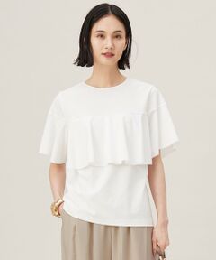 L size ONWARD(大きいサイズ) / エルサイズオンワード カットソー | 【接触冷感・UVカット・吸水速乾・抗菌防臭・洗える】ハイツイストポンチフレアディティール カットソー