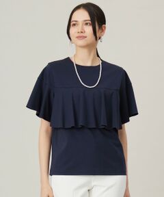 L size ONWARD(大きいサイズ) / エルサイズオンワード カットソー | 【接触冷感・UVカット・吸水速乾・抗菌防臭・洗える】ハイツイストポンチフレアディティール カットソー