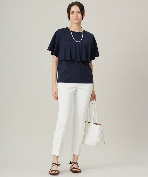 L size ONWARD(大きいサイズ) / エルサイズオンワード カットソー | 【接触冷感・UVカット・吸水速乾・抗菌防臭・洗える】ハイツイストポンチフレアディティール カットソー | 詳細5