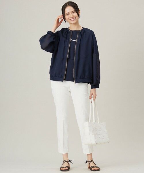 L size ONWARD(大きいサイズ) / エルサイズオンワード カットソー | 【接触冷感・UVカット・吸水速乾・抗菌防臭・洗える】ハイツイストポンチフレアディティール カットソー | 詳細7