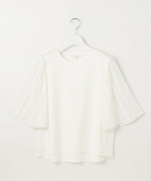 L size ONWARD(大きいサイズ) / エルサイズオンワード カットソー | 【洗える】レースエッジフレアスリーブ トップス | 詳細3