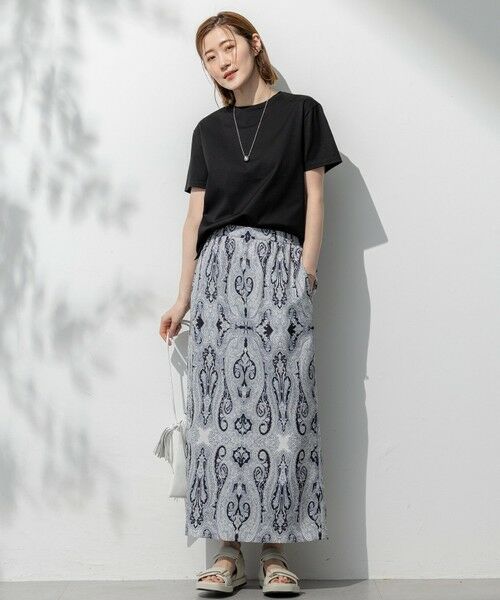 L size ONWARD(大きいサイズ) / エルサイズオンワード カットソー | 【洗える】ハイエンド クルーネック Tシャツ | 詳細8