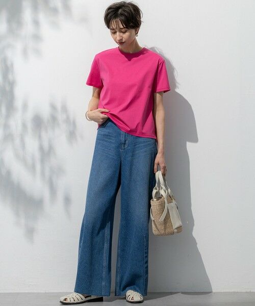 L size ONWARD(大きいサイズ) / エルサイズオンワード カットソー | 【洗える】ハイエンド クルーネック Tシャツ | 詳細13