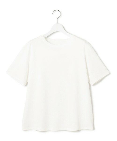 シンプルカットソー シンプル レース ホワイト S/M/L シュリンクレースクルートップス | 小柄・低身長女性向け