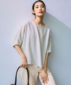 L size ONWARD(大きいサイズ) / エルサイズオンワード カットソー | 【吸水速乾/UVカット/接触冷感】ストレッチジョーゼット ランタンスリーブ カットソー