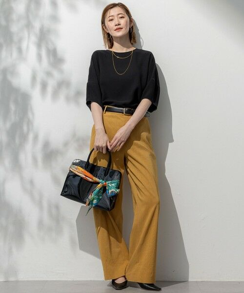 L size ONWARD(大きいサイズ) / エルサイズオンワード カットソー | 【吸水速乾/UVカット/接触冷感】ストレッチジョーゼット ランタンスリーブ カットソー | 詳細2