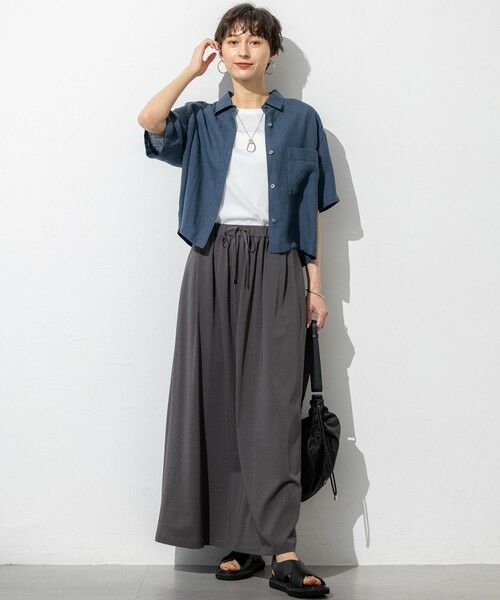 L size ONWARD(大きいサイズ) / エルサイズオンワード カットソー | 【汗じみ防止/速乾性】フレンチスリーブ  IT Tシャツ | 詳細5