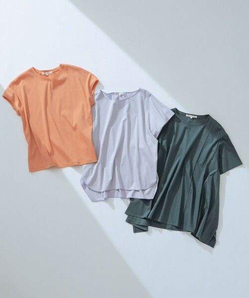 L size ONWARD(大きいサイズ) / エルサイズオンワード カットソー | 【汗じみ防止/速乾性】フレンチスリーブ  IT Tシャツ | 詳細16