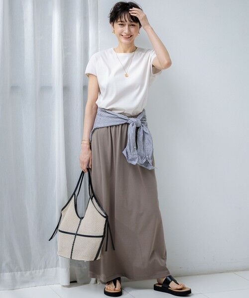 L size ONWARD(大きいサイズ) / エルサイズオンワード カットソー | 【汗じみ防止/速乾性】フレンチスリーブ  IT Tシャツ | 詳細18