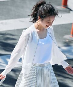 L size ONWARD(大きいサイズ) / エルサイズオンワード ブルゾン | 【洗える】ドライシアージップアップブルゾン