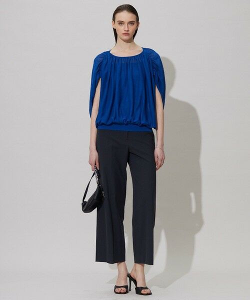 L size ONWARD(大きいサイズ) / エルサイズオンワード ニット・セーター | 【洗える】アセテートペーパーハイゲージ プルオーバーニット | 詳細1