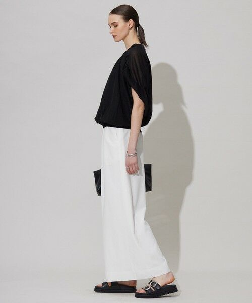 L size ONWARD(大きいサイズ) / エルサイズオンワード ニット・セーター | 【洗える】アセテートペーパーハイゲージ プルオーバーニット | 詳細15