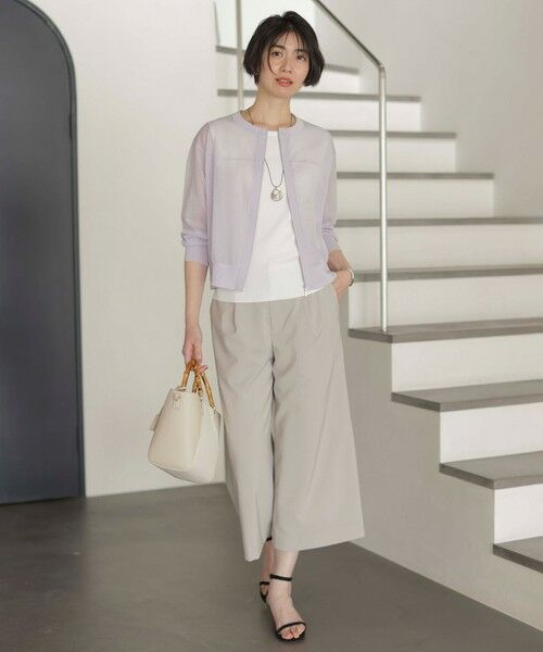 L size ONWARD(大きいサイズ) / エルサイズオンワード ブルゾン | 【洗える】SHEER LIGHT ニット ブルゾン | 詳細9