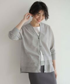 【SHIHOさん着用・アンサンブル対応・洗える】アセテートコットン カーディガン SHIHOさん着用・アンサンブル対応・洗える】アセテートコットン