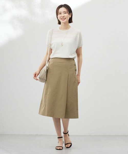 L size ONWARD(大きいサイズ) / エルサイズオンワード ニット・セーター | 【WEB限定カラーあり・洗える】Vis/Peスパーク ストライプ ニット | 詳細1