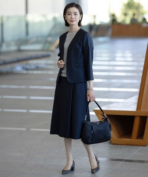 L size ONWARD(大きいサイズ) / エルサイズオンワード ニット・セーター | 【WEB限定カラーあり・洗える】Vis/Peスパーク ストライプ ニット | 詳細4